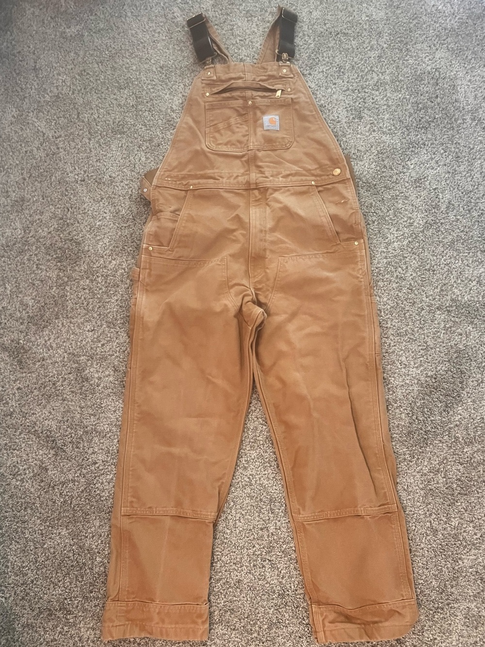 Carhartt Iconic R01 Duck Bib Overall, size 36 X 32